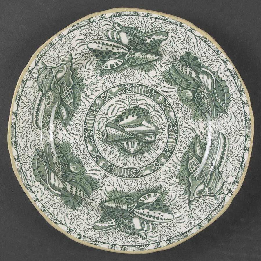 Torquay Green (Yellow Trim) Salad/Dessert Plate by Mottahedeh-1
