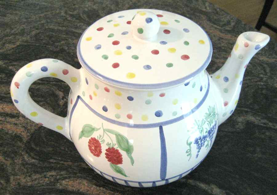 Fruit Bouquet Teapot & Lid by Mesa Intl-1