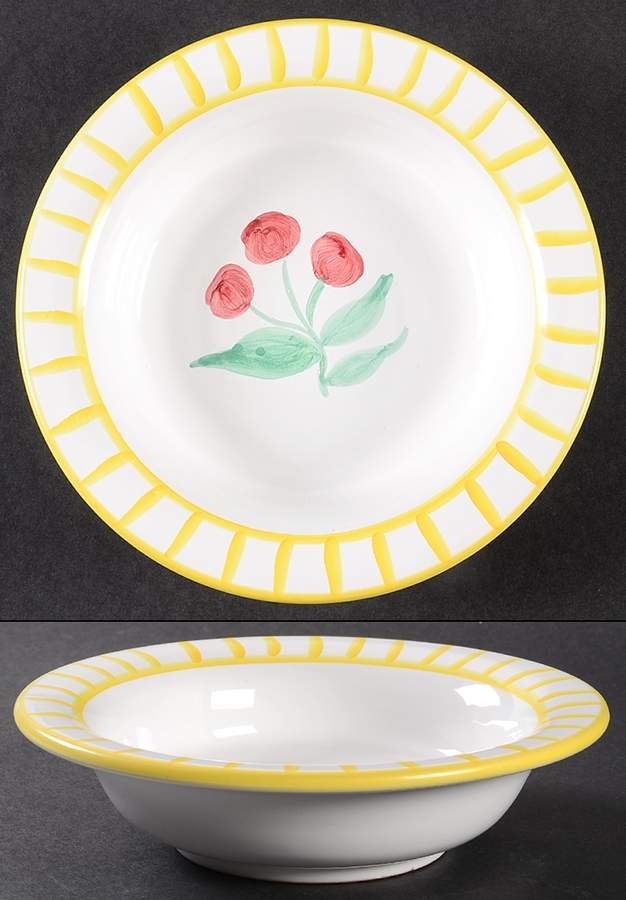Fruit Bouquet Rim Fruit/Dessert (Sauce) Bowl by Mesa Intl-1
