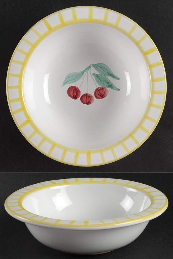 Fruit Bouquet Rim Cereal Bowl by Mesa Intl-1