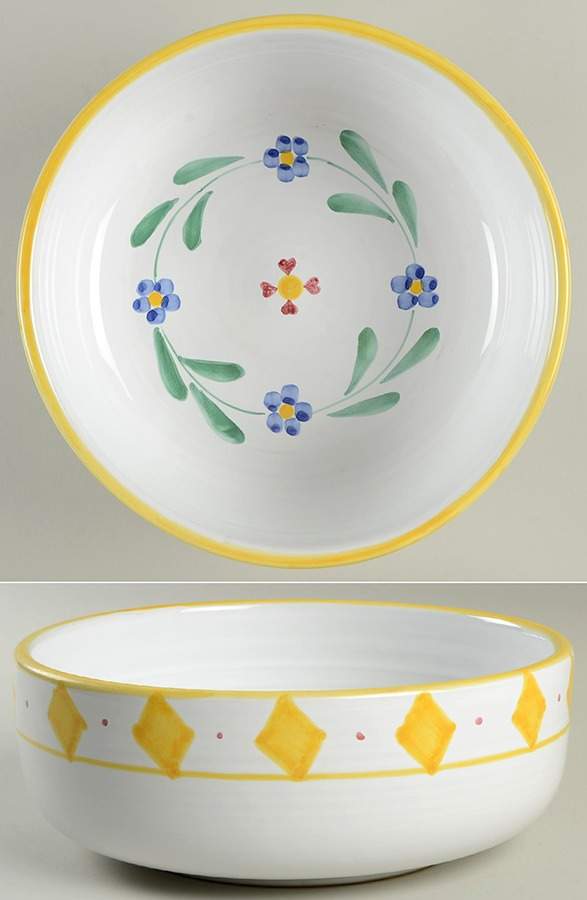Quilt Americana 9" Round Vegetable Bowl by Mesa Intl-1