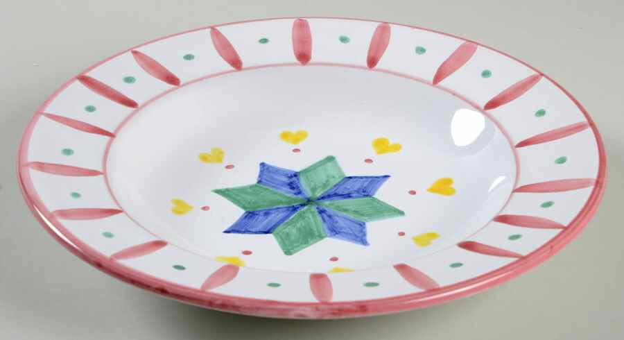 Quilt Americana Large Rim Soup Bowl by Mesa Intl-1