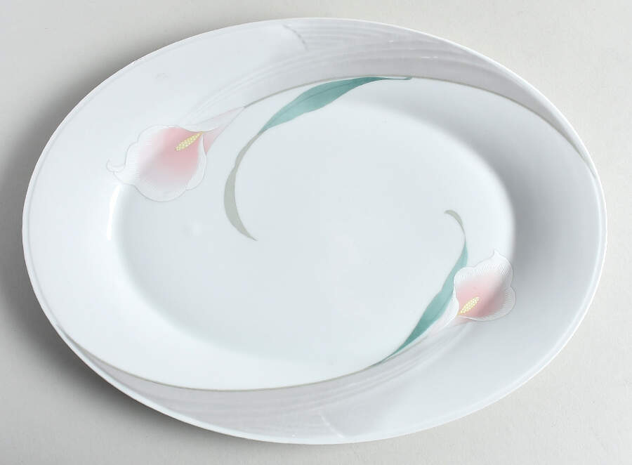 Ballerina Grey 12" Oval Serving Platter by MSC-1