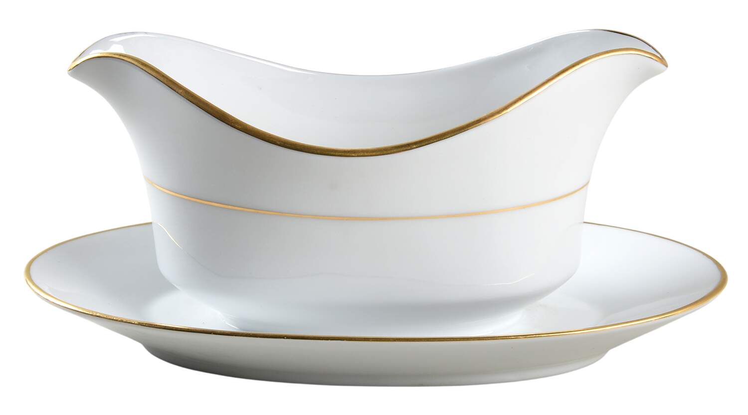 Golden Ivy Gravy Boat with Attached Underplate by MSC-1