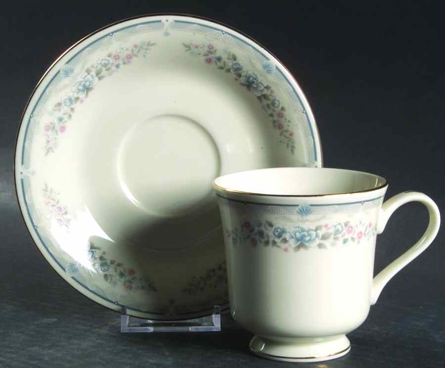 Nouvelle Rose Footed Cup & Saucer Set by MSC-1