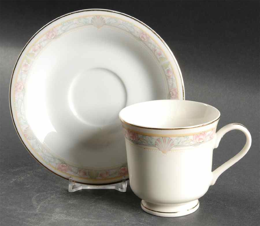 Renoir Footed Cup & Saucer Set by MSC-1
