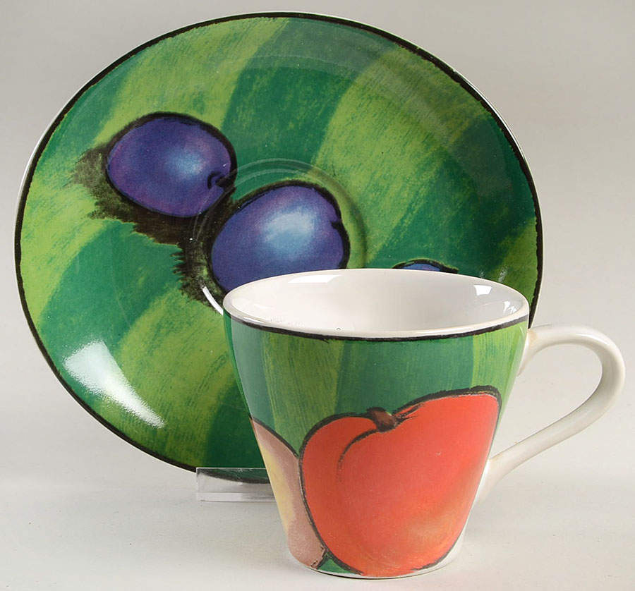 Tuscany Flat Cup & Saucer Set by Misono-1