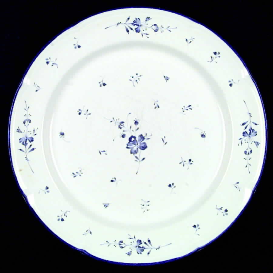 Blue Floral Dinner Plate by Market Square-1