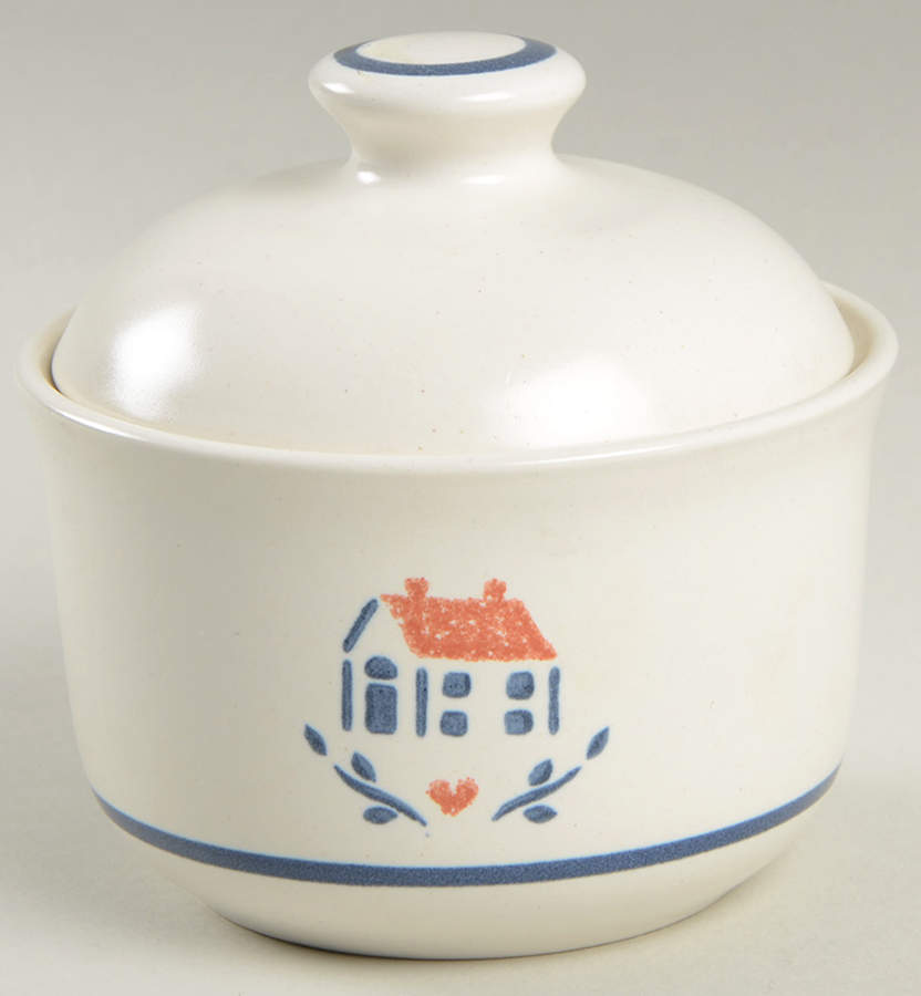 House Sugar Bowl & Lid by Market Square-1