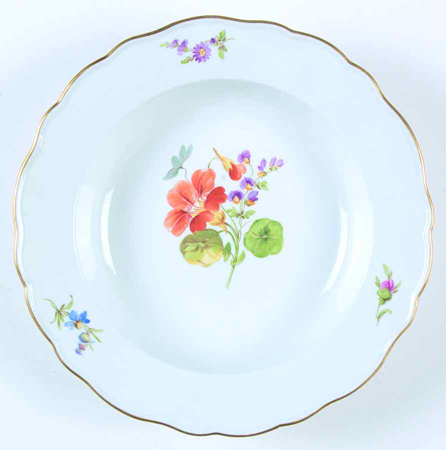 040110 Large Rim Soup Bowl by Meissen (Germany)-1