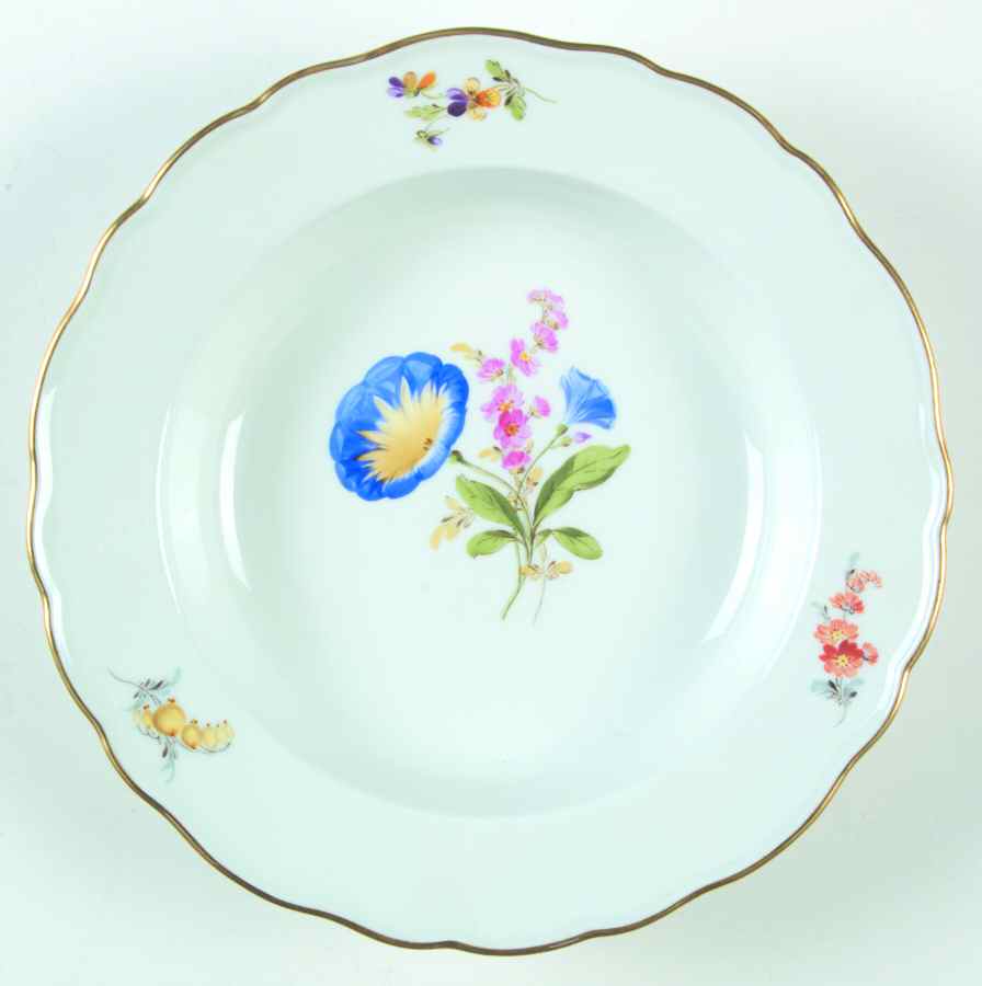 040110 Large Rim Soup Bowl by Meissen (Germany)-1