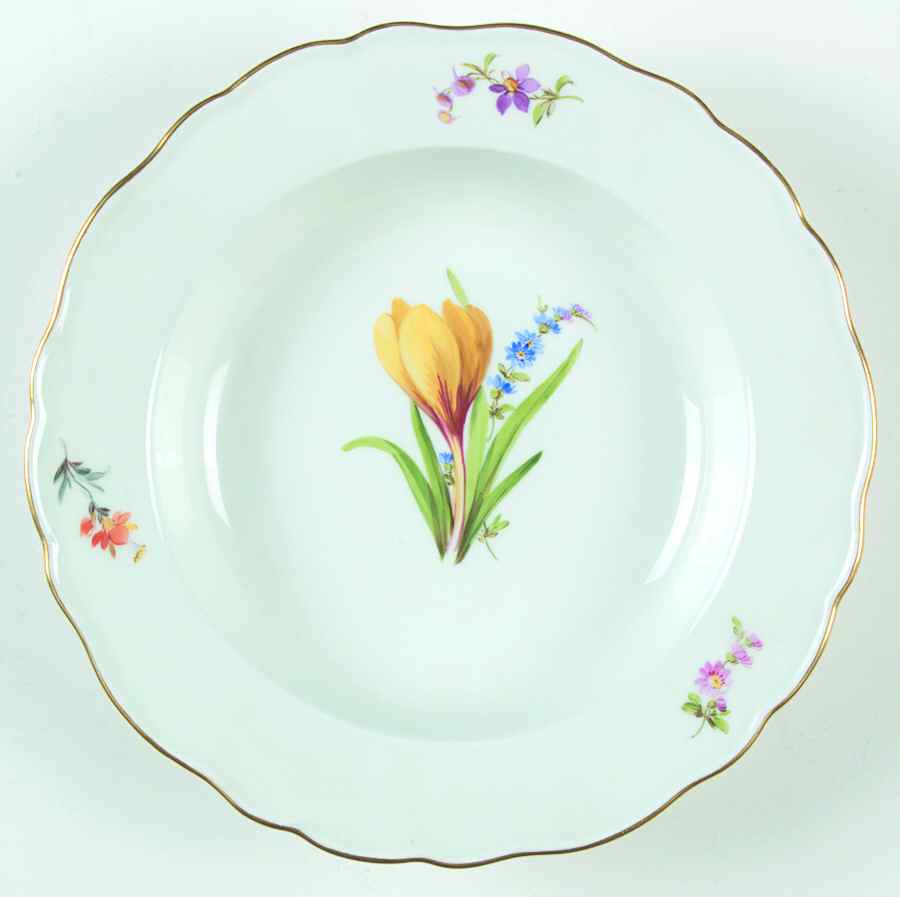 040110 Large Rim Soup Bowl by Meissen (Germany)-1