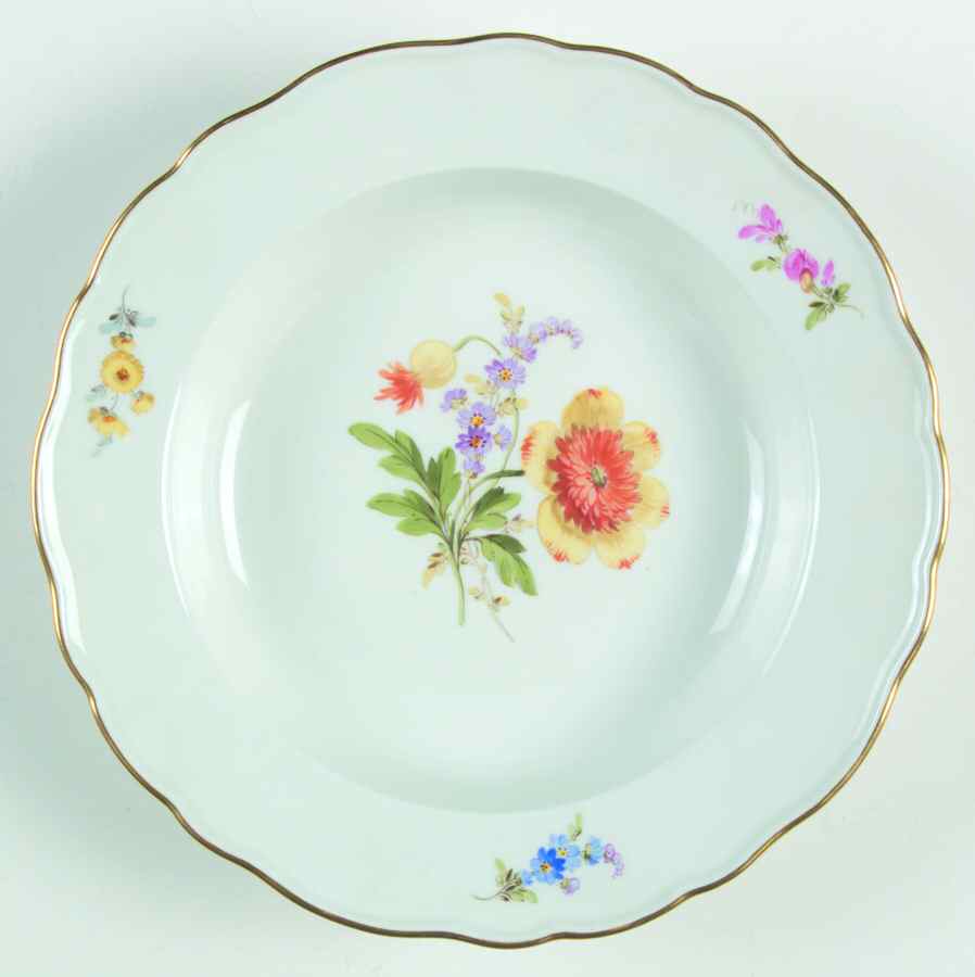 040110 Large Rim Soup Bowl by Meissen (Germany)-1