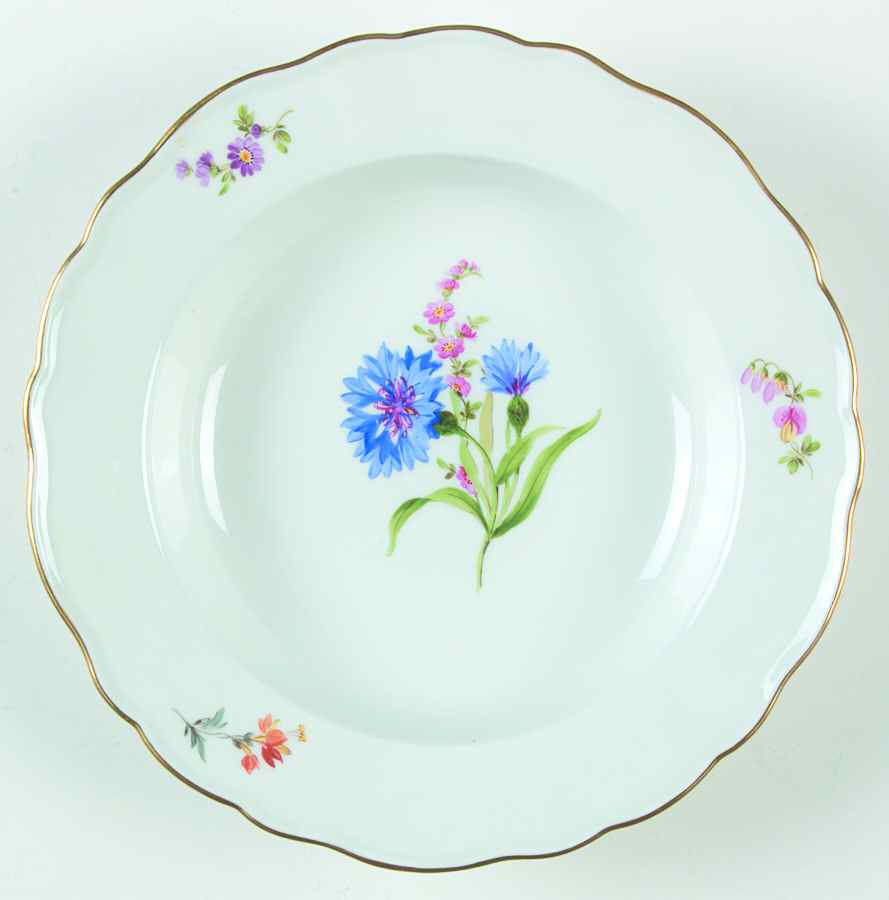040110 Large Rim Soup Bowl by Meissen (Germany)-1