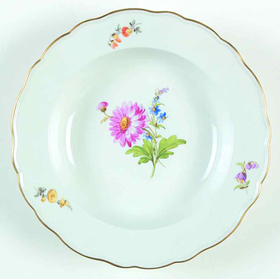 040110 Large Rim Soup Bowl by Meissen (Germany)-1