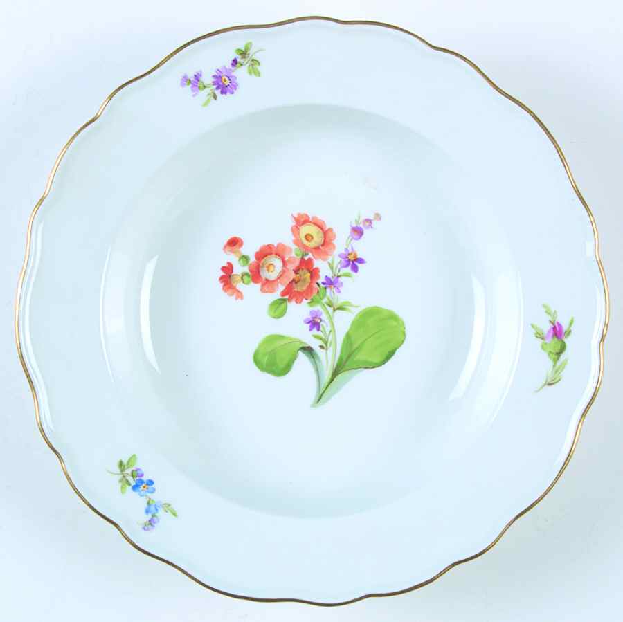 040110 Large Rim Soup Bowl by Meissen (Germany)-1