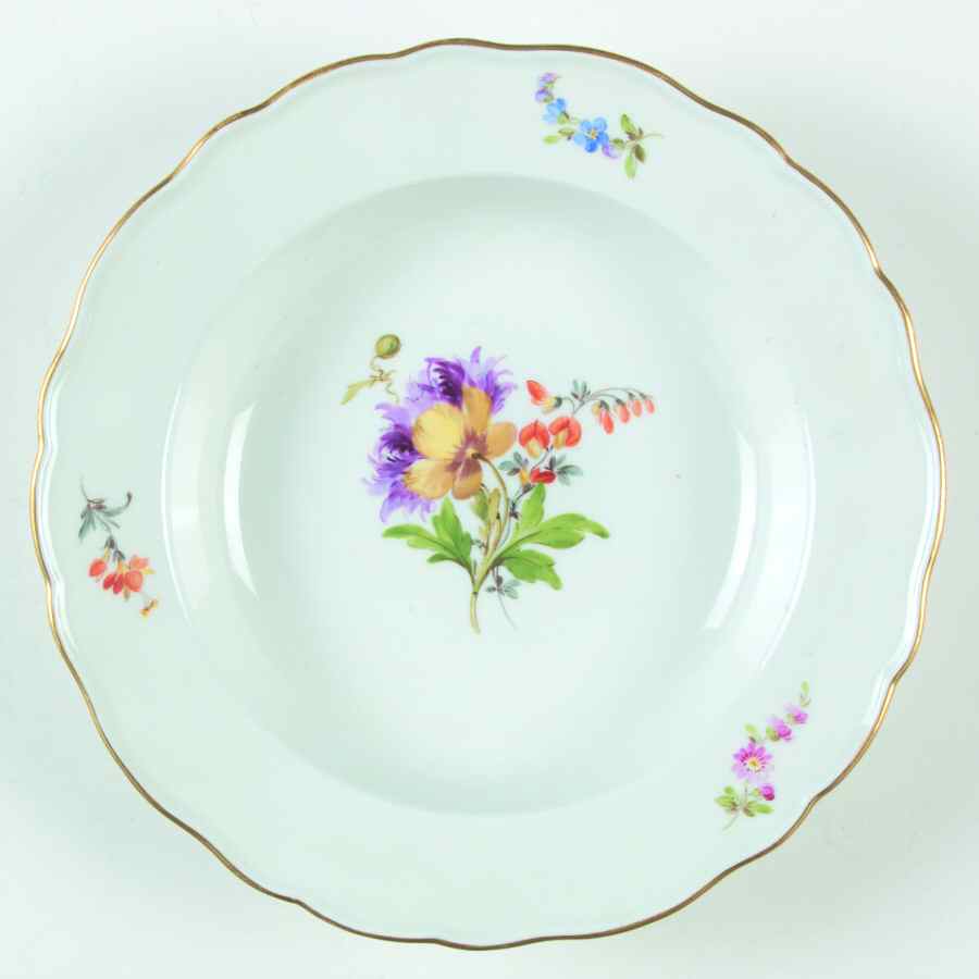 040110 Large Rim Soup Bowl by Meissen (Germany)-1