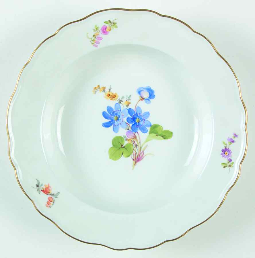 040110 Large Rim Soup Bowl by Meissen (Germany)-1