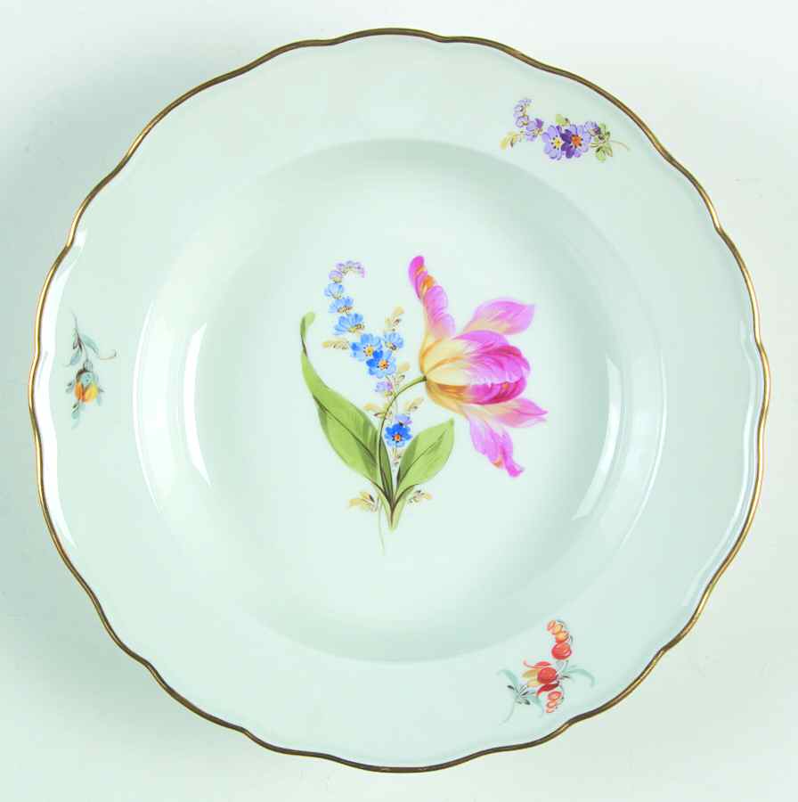 040110 Large Rim Soup Bowl by Meissen (Germany)-1