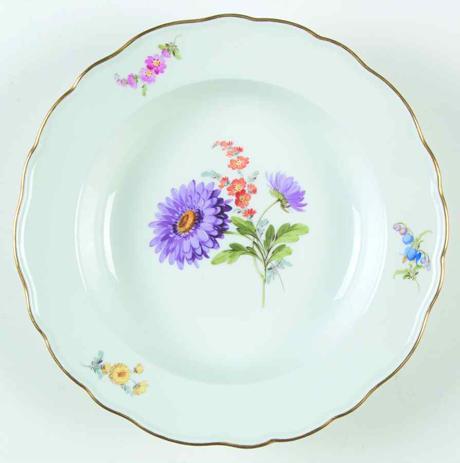 040110 Large Rim Soup Bowl by Meissen (Germany)-1
