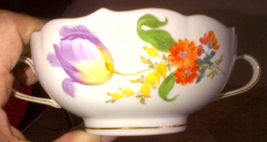 090110 Footed Bouillon Cup by Meissen (Germany)-1
