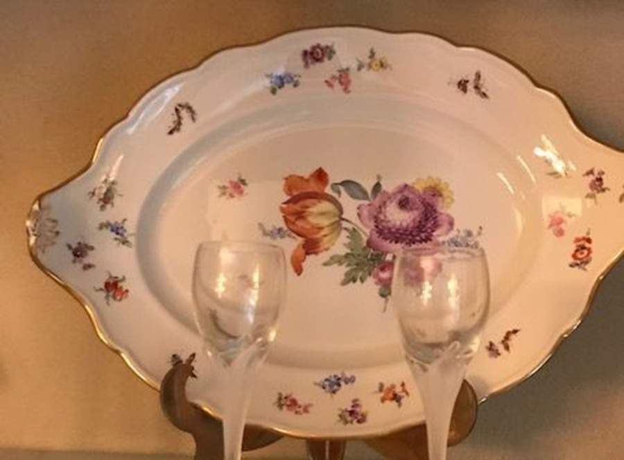220110 16" Oval Serving Platter by Meissen (Germany)-1