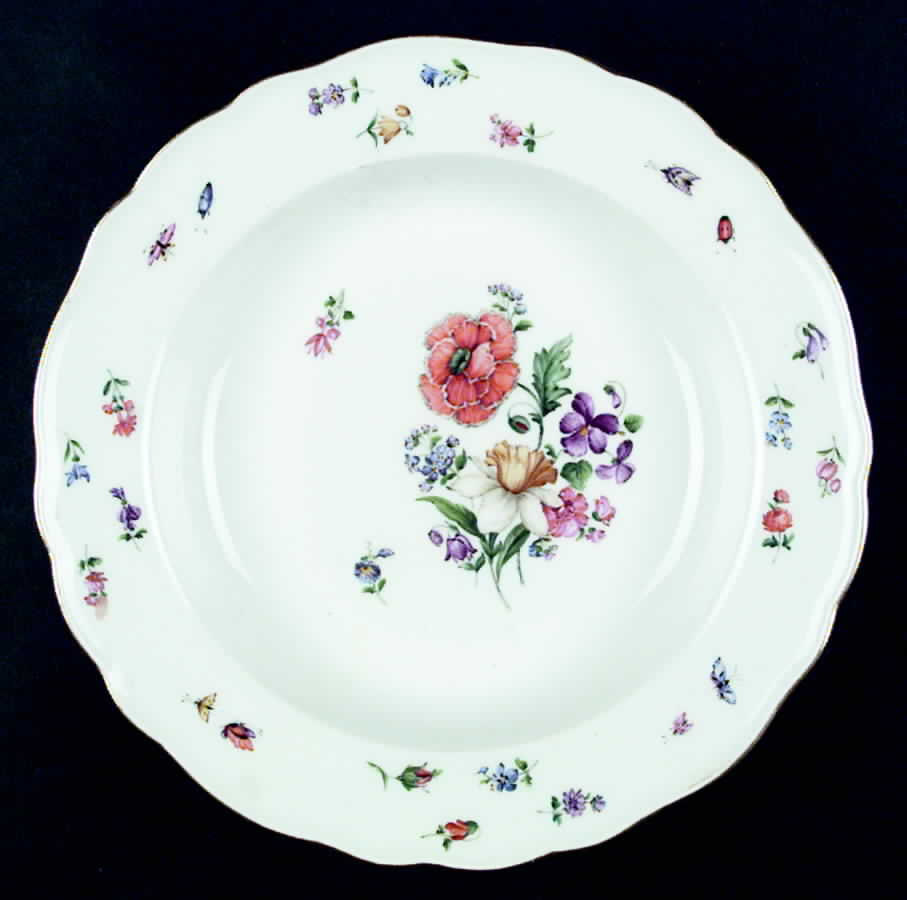 220110 Large Rim Soup Bowl by Meissen (Germany)-1