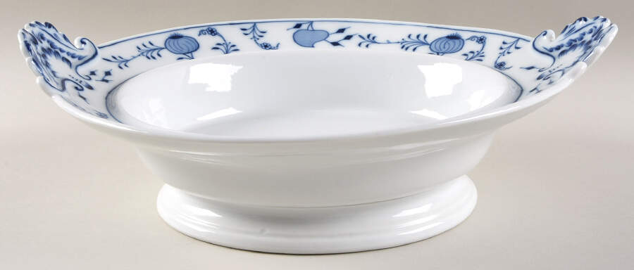 Blue Onion (Oval Backstamp) Oval Vegetable No Lid by Meissen (Germany)-1