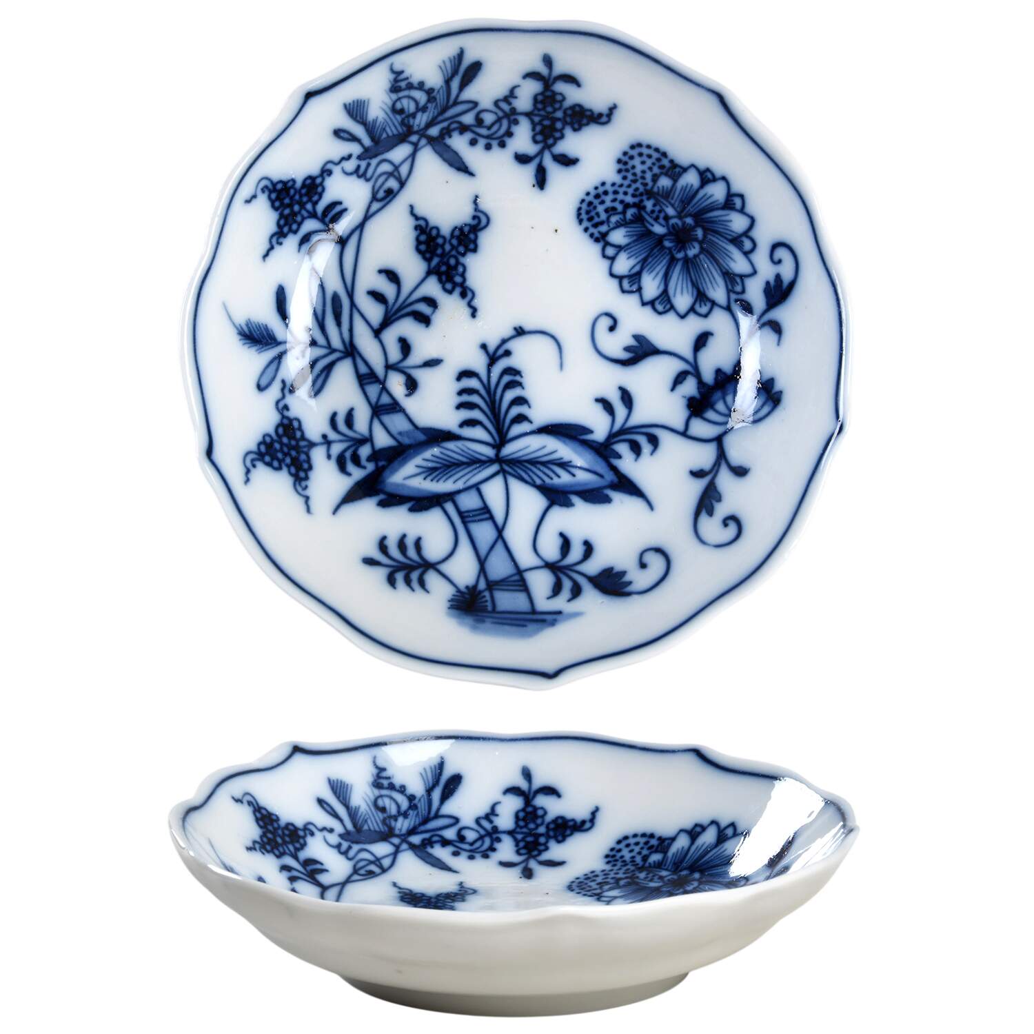 Blue Onion (Oval Backstamp) Saucer by Meissen (Germany)-1