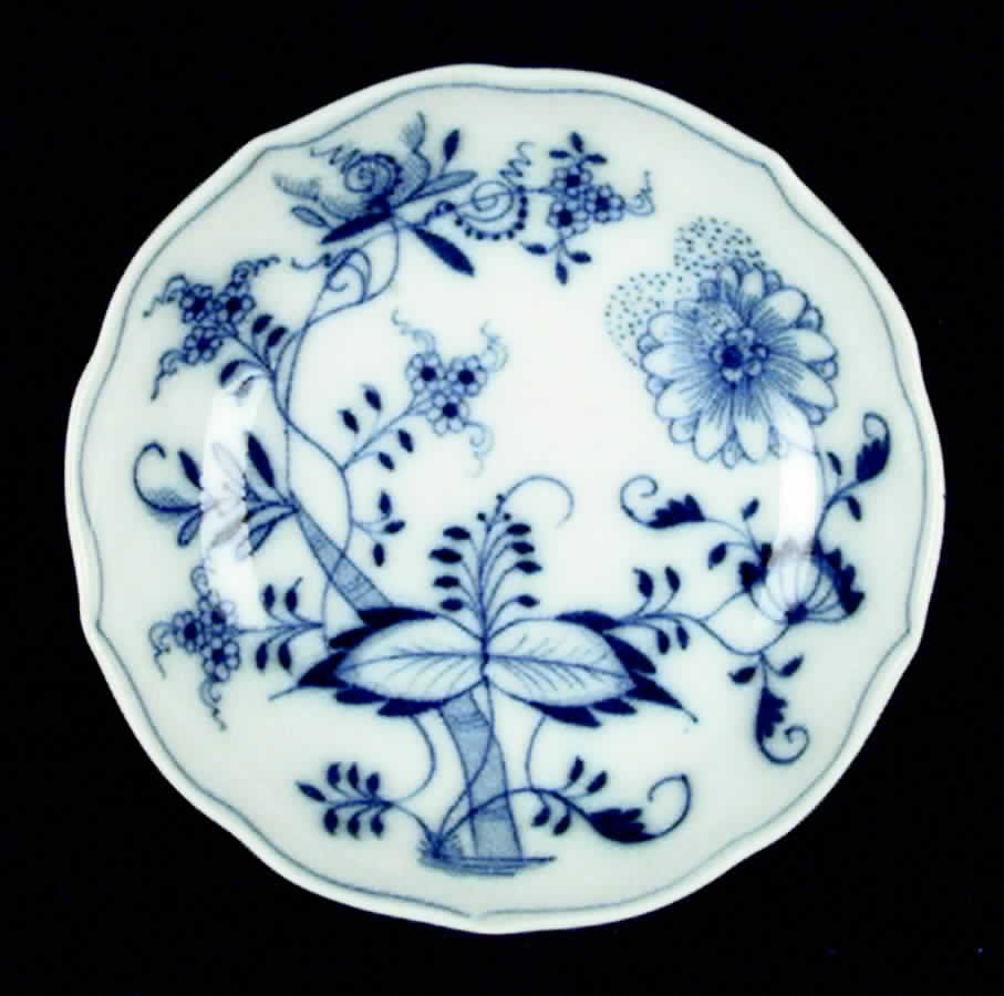 Blue Onion (Oval Backstamp) Saucer for Flat Cup by Meissen (Germany)-1