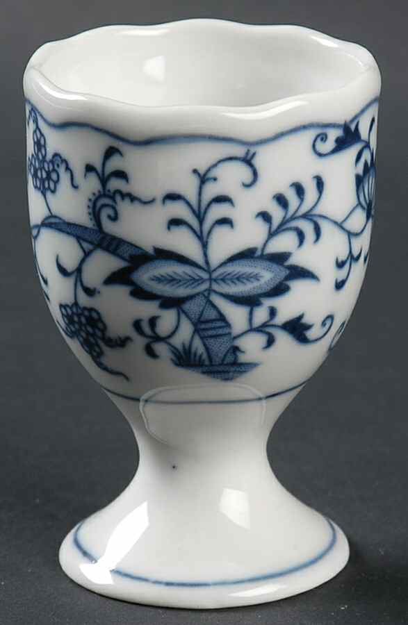 Blue Onion (Oval Backstamp) Single Egg Cup by Meissen (Germany)-1