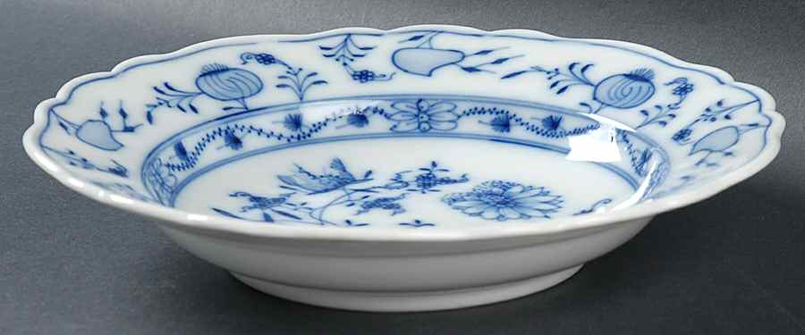 Blue Onion (Oval Backstamp) Rim Soup Bowl by Meissen (Germany)-1
