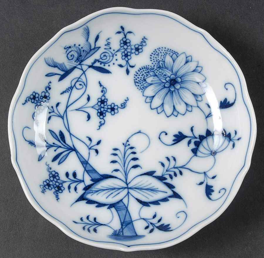 Blue Onion (Oval Backstamp) Saucer for Flat Cup by Meissen (Germany)-1
