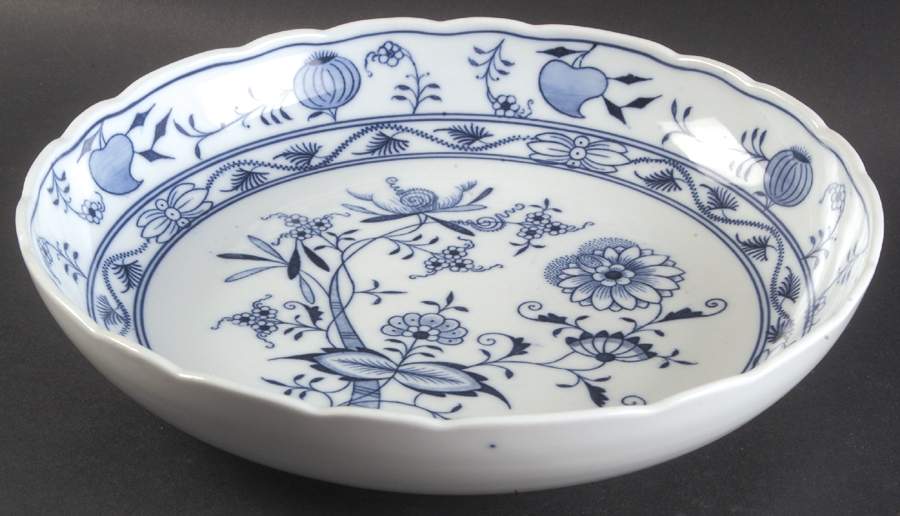 Blue Onion (Oval Backstamp) 10" Round Vegetable Bowl by Meissen (Germany)-1
