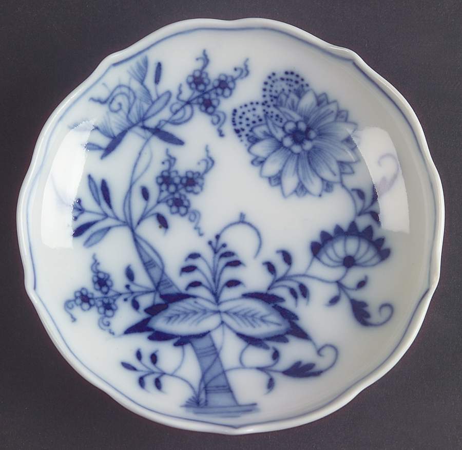 Blue Onion (Oval Backstamp) Saucer for Demitasse Cup by Meissen (Germany)-1
