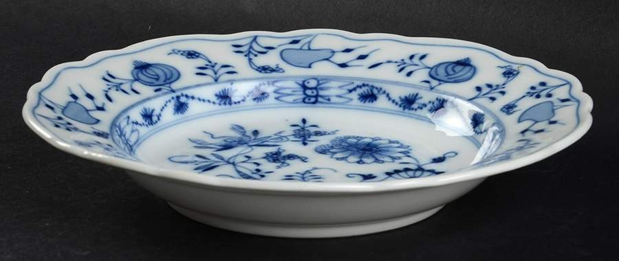 Blue Onion (Oval Backstamp) Rim Soup Bowl by Meissen (Germany)-1