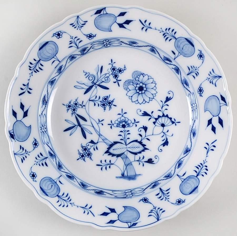 Blue Onion (Oval Backstamp) 12" Chop Plate (Round Platter) by Meissen (Germany)-1
