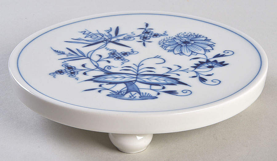 Blue Onion ("Sword" Backstamp) Tea Tile by Meissen (Germany)-1