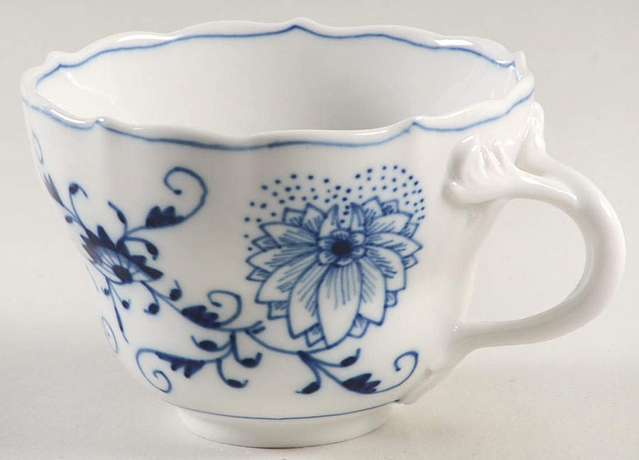 Blue Onion ("Sword" Backstamp) Flat Cup by Meissen (Germany)-1
