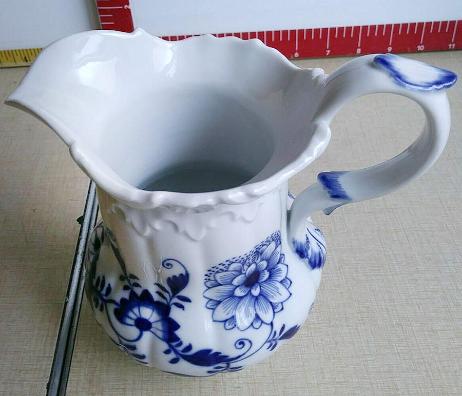 Blue Onion ("Sword" Backstamp) 32 Oz Milk Jug by Meissen (Germany)-1