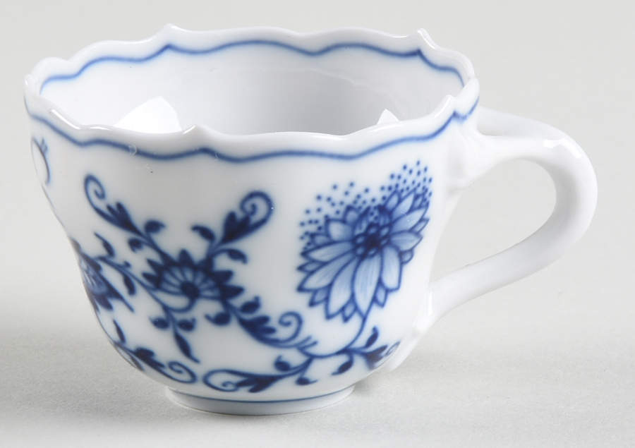 Blue Onion ("Sword" Backstamp) Miniature Cup Only by Meissen (Germany)-1