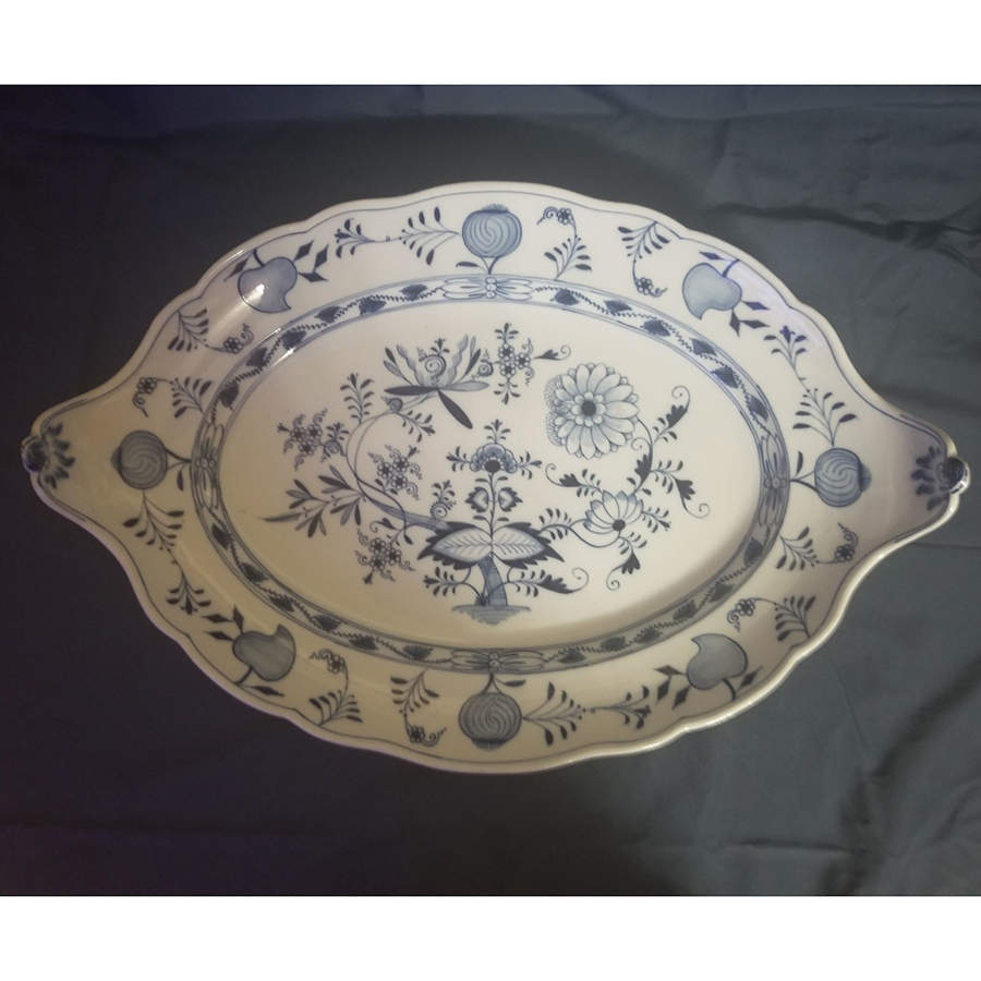 Blue Onion ("Sword" Backstamp) Underplate for Oval Tureen by Meissen (Germany)-1