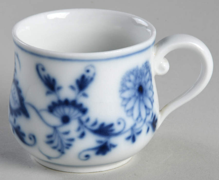 Blue Onion ("Sword" Backstamp) 2 Pc Pot de Creme No Lid by Meissen (Germany)-1