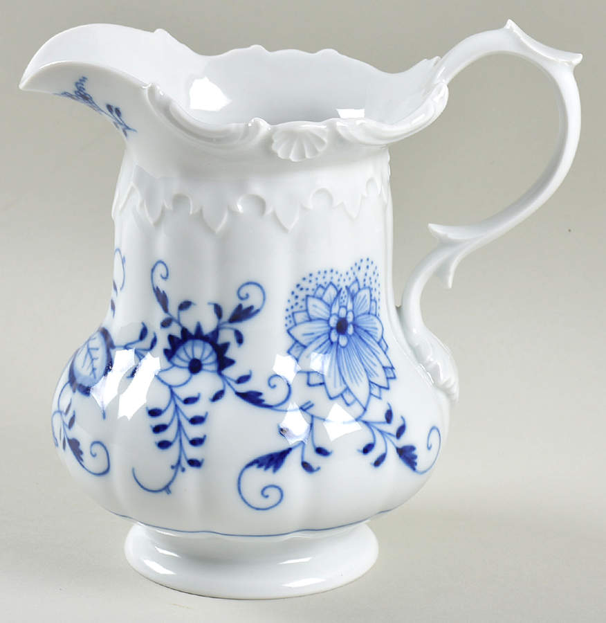 Blue Onion ("Sword" Backstamp) 20 Oz Milk Jug by Meissen (Germany)-1