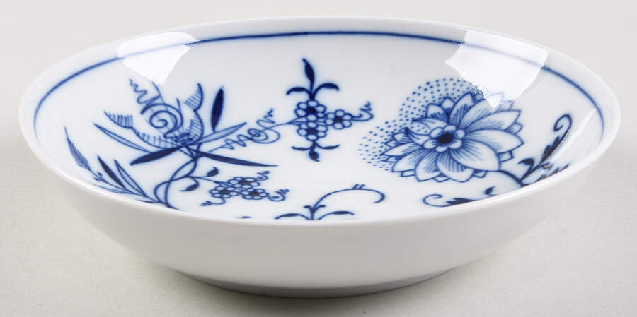 Blue Onion ("Sword" Backstamp) Coupe Cereal Bowl by Meissen (Germany)-1