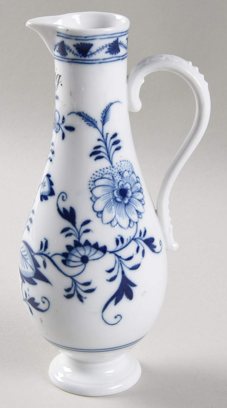 Blue Onion ("Sword" Backstamp) Vinegar Cruet No Stopper by Meissen (Germany)-1