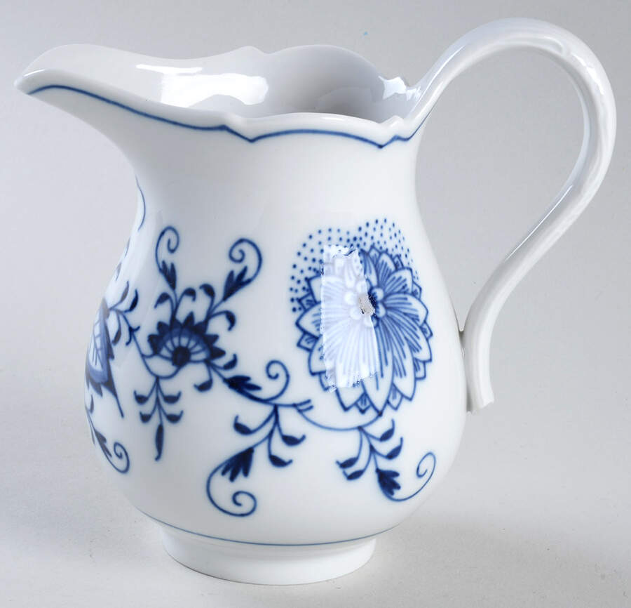 Blue Onion ("Sword" Backstamp) 12 Oz Milk Jug by Meissen (Germany)-1