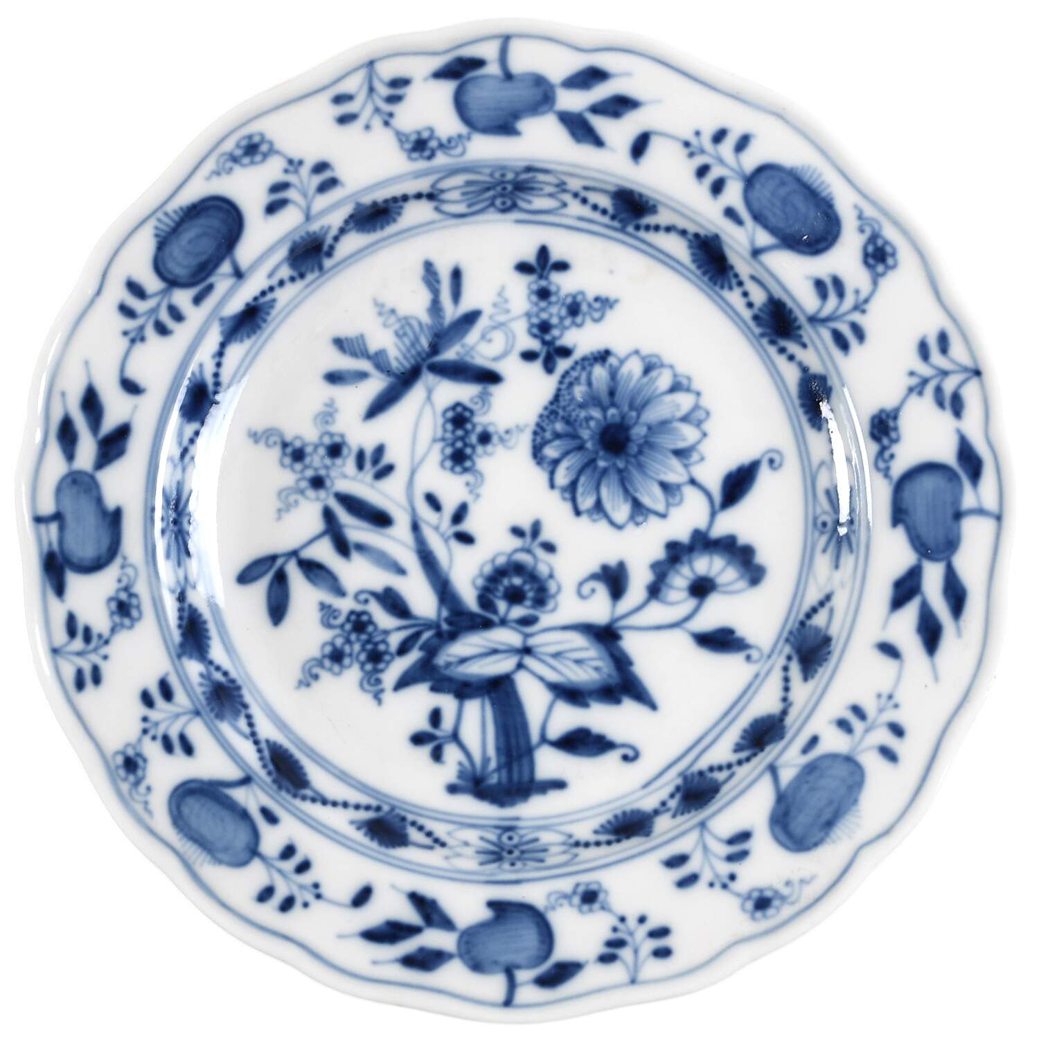 Blue Onion ("Sword" Backstamp) Dinner Plate by Meissen (Germany)-1