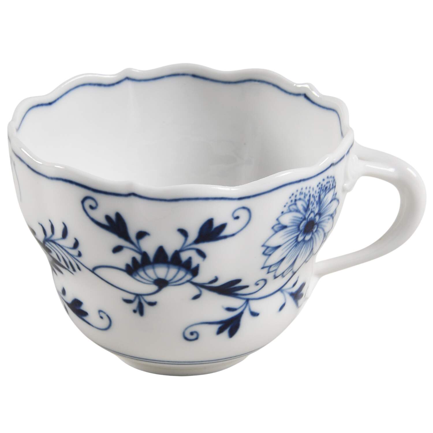 Blue Onion ("Sword" Backstamp) Flat Cup by Meissen (Germany)-1