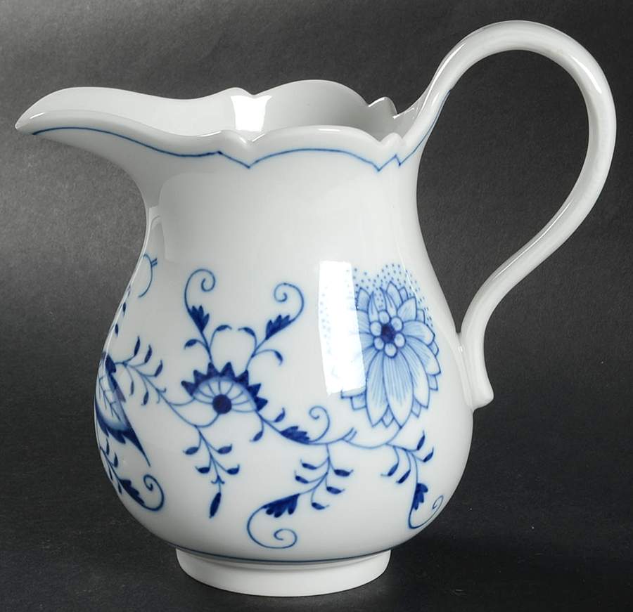Blue Onion ("Sword" Backstamp) 20 Oz Milk Jug by Meissen (Germany)-1